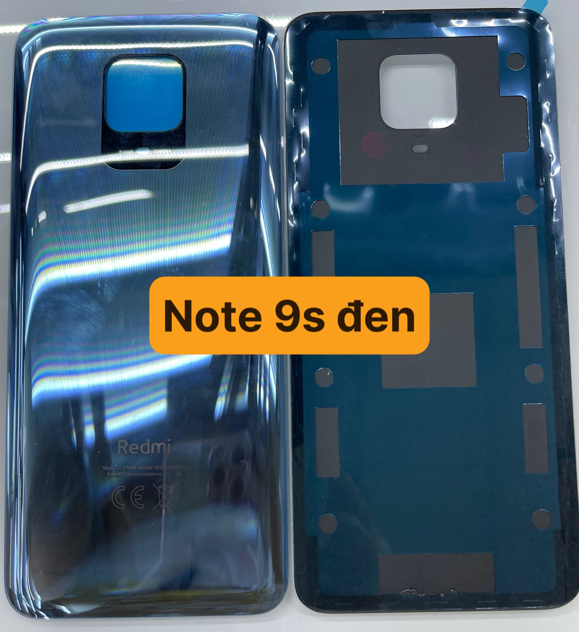Nắp lưng, kính lưng redmi note 9s có keo dán sẵn zin