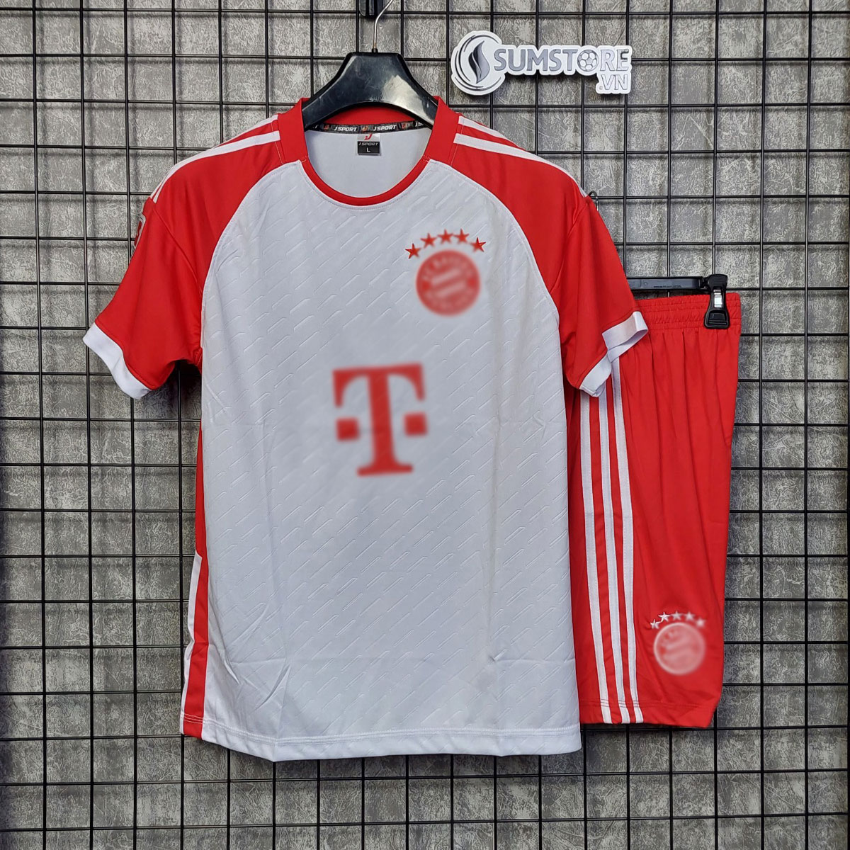 [HCM]Quần Áo Đá Banh Thể Thao Nam Nữ 2023 - Áo CLB Bayern Munich Trắng Mới