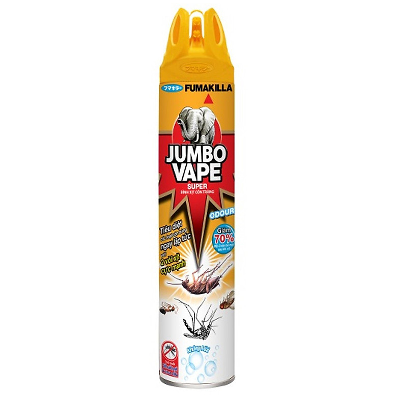 Bình xịt côn trùng Jumbo Vape Odour Less không mùi 600ml