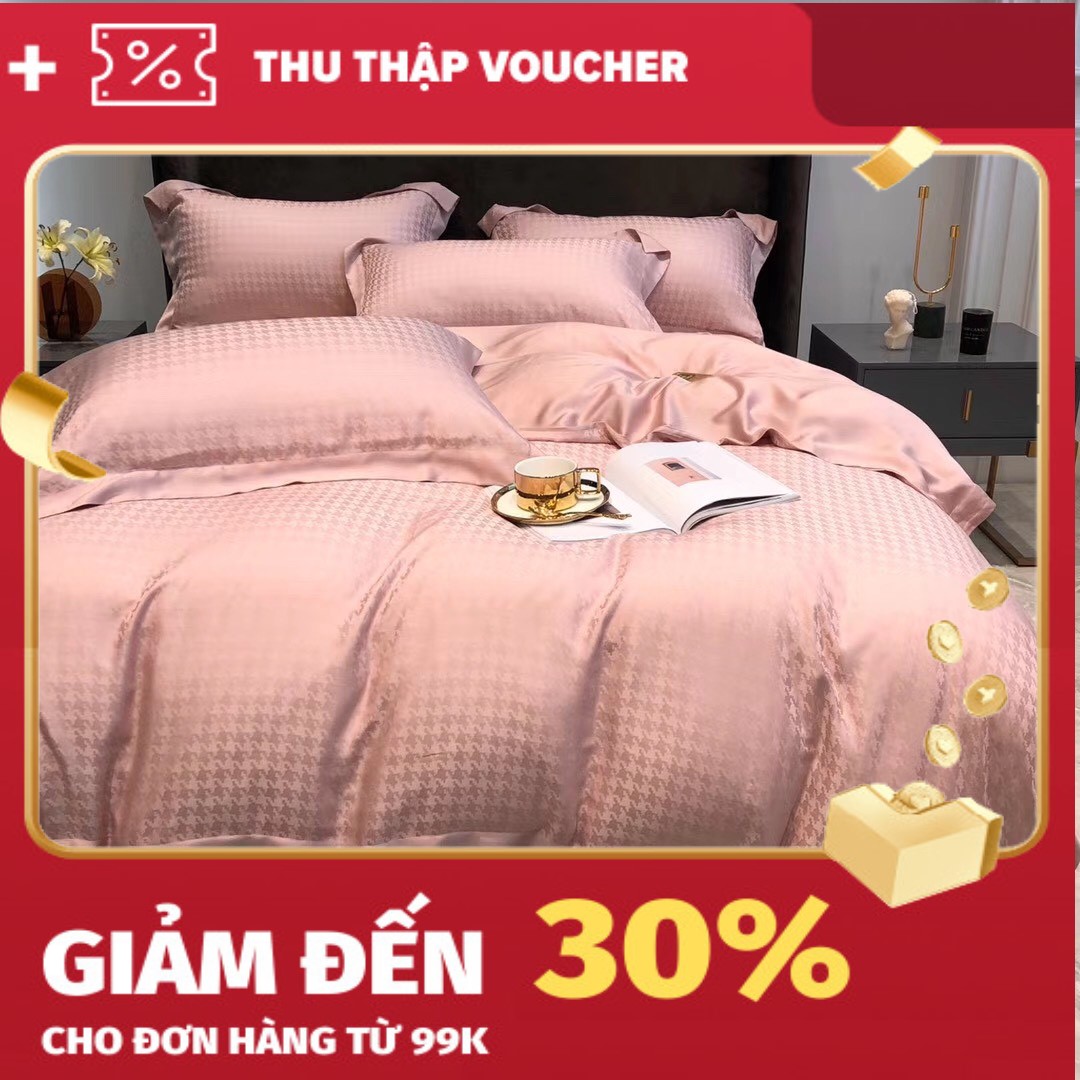 Bộ Drap Chăn Ga gối Lụa Tencel 100S Roma 04 món , Đảng cấp giới thượng Lưu - Chăn Ga Hạ Vy