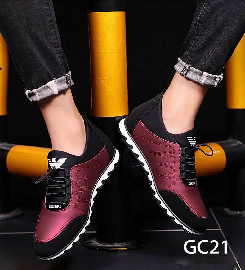 Giày Thể Thao Cá Tính Tăng Chiều Cao [GC21- Màu Đỏ Mận]