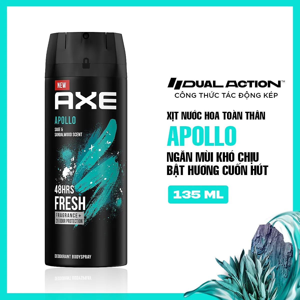 Xịt nước hoa toàn thân AXE Apollo  135ml