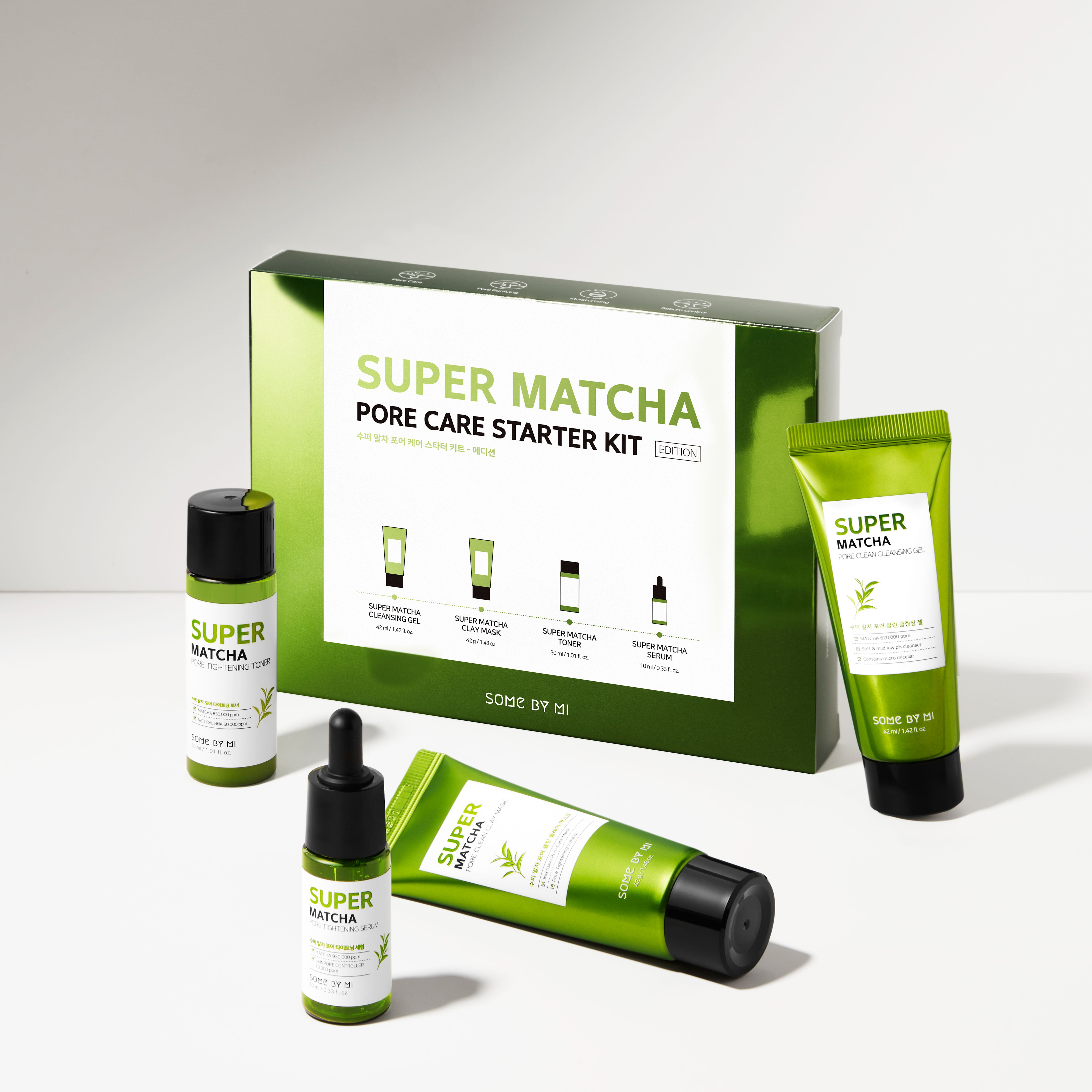Bộ chăm sóc Some By Mi Super Matcha Pore Care Starter Kit-Edition