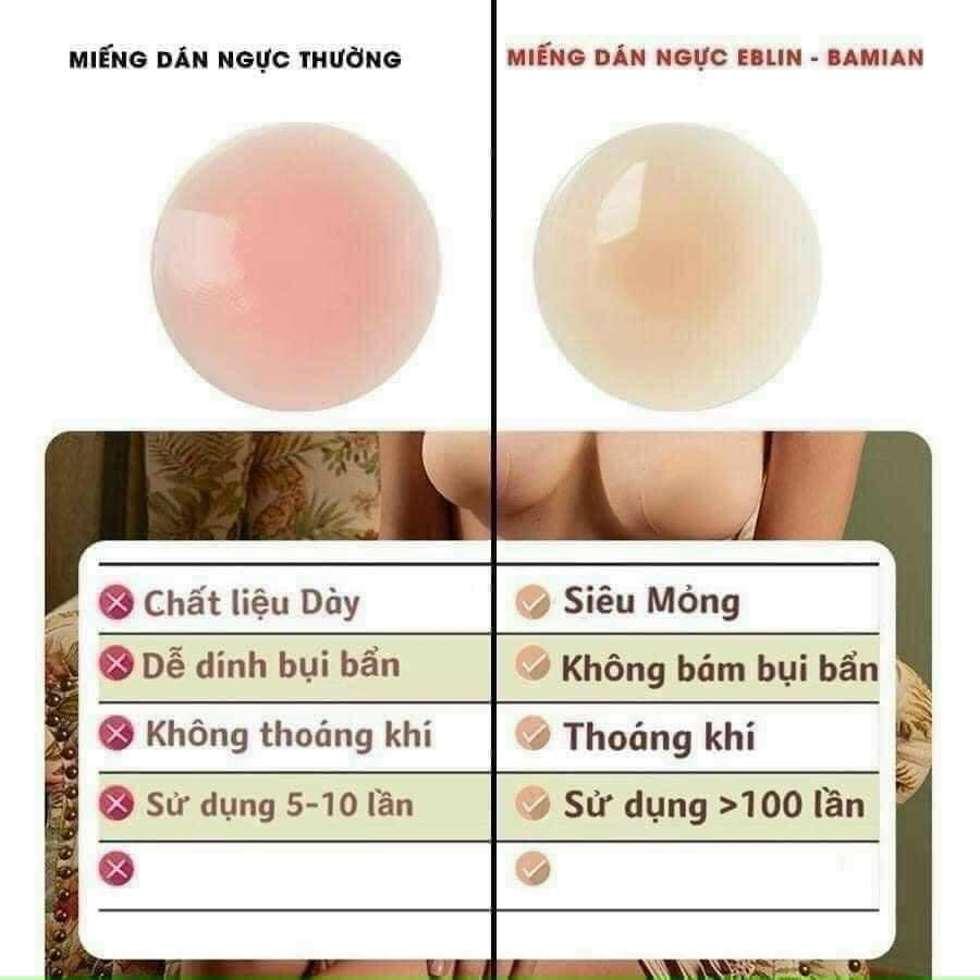 [GIẢM 5% ĐƠN 129K]Miếng dán ngực silicon nhiệt tự thân EBLIN