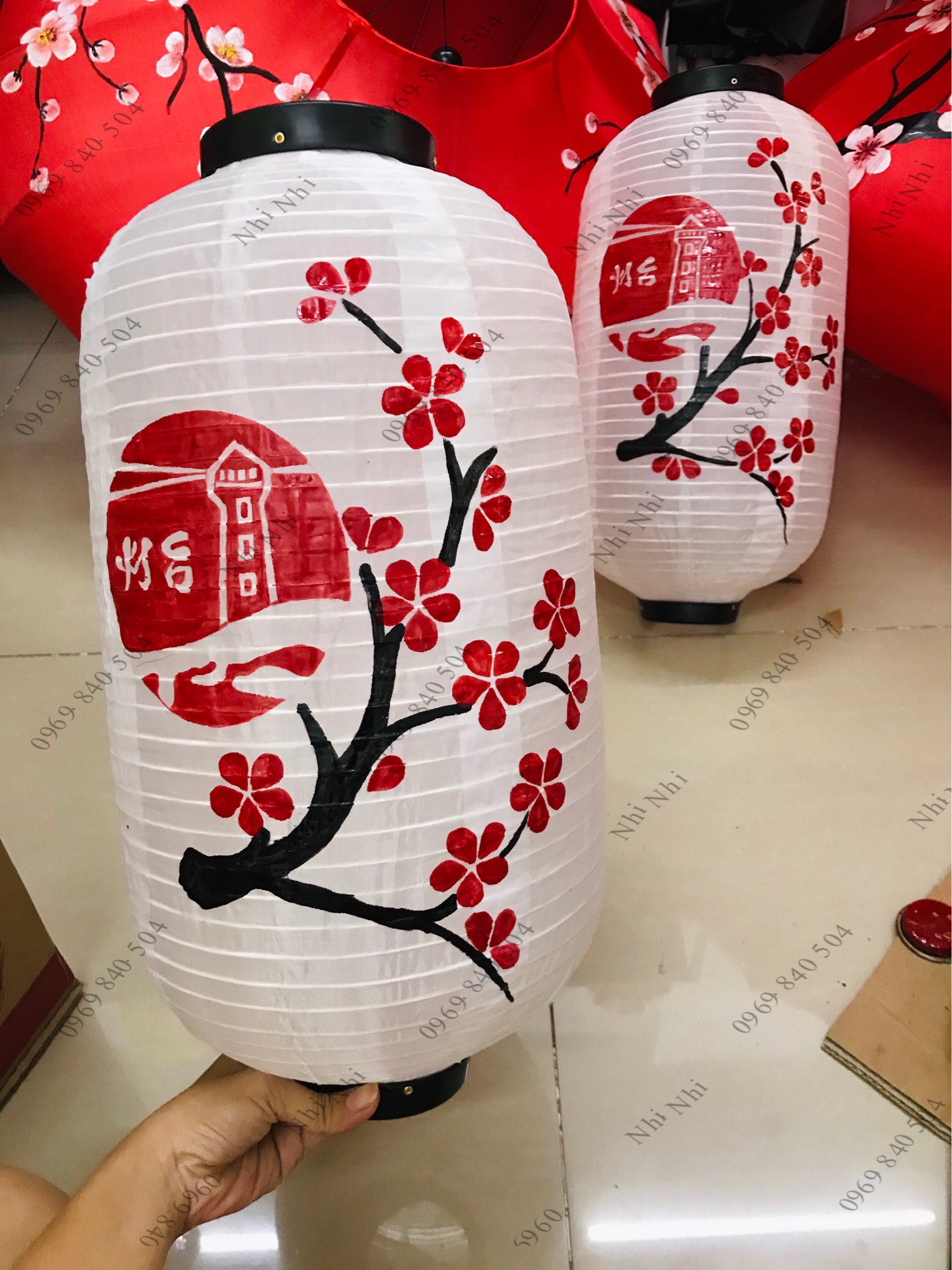 [HCM]Lồng đèn Nhật- vẽ-50x25cm