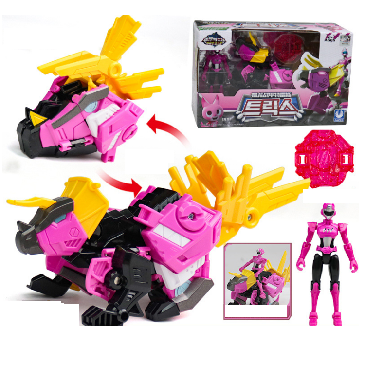 Mô hình miniforce Khủng long Tyranno sấm sét & siêu nhân Volt tốc độ đồ chơi cho trẻ em (hoặc bộ siêu nhân jacky Lucy)