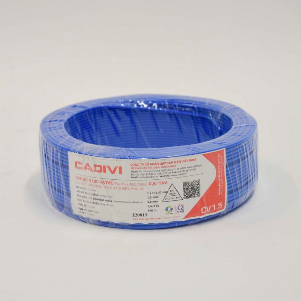 DÂY ĐIỆN CADIVI 1.5/ 2.0/ 2.5/ 3.5 (GIÁ BÁN 5M)
