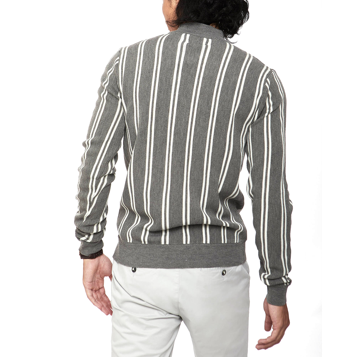 N & M clothing sweater basic plaid men's long-sleeved 1901063
