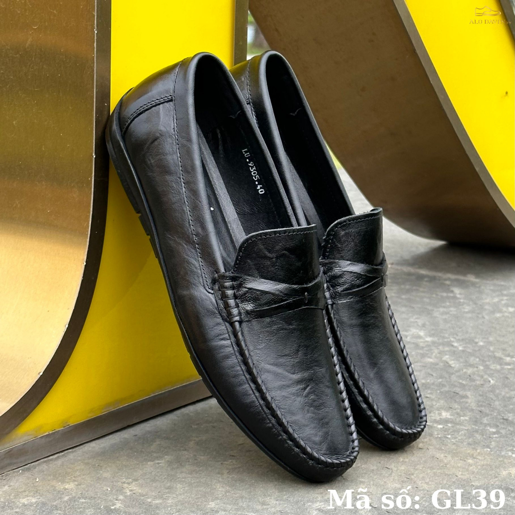 Giày lười nam Alo Davin Da Bò Cao Cấp GL39