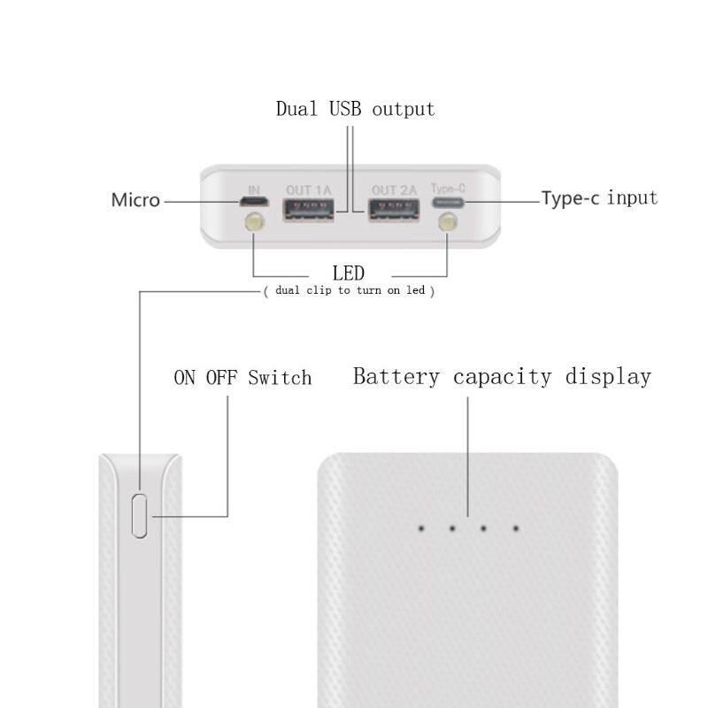 Box sạc dự phòng 8 cell pin 18650 (Có báo dung lượng)
