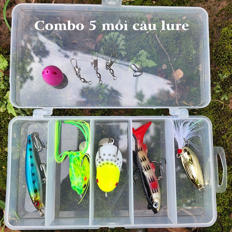 Combo 5 Mồi  câu  - câu rô phi, lóc, chuối, sộp, thiểu, cá chim