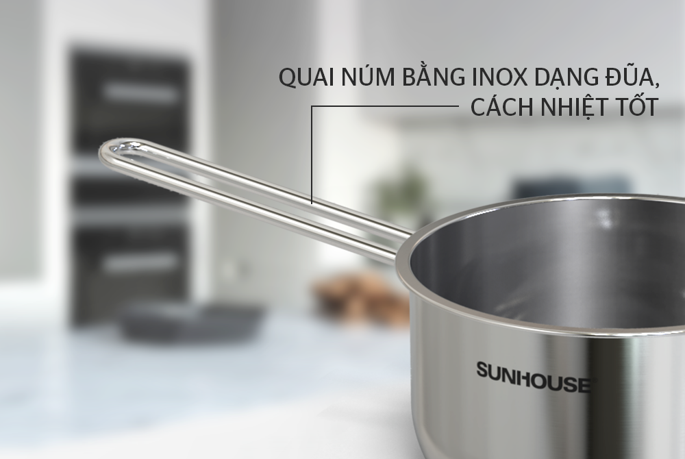 [HCM]nồi quấy bột chống dính đáy từ sunhouse 16cm