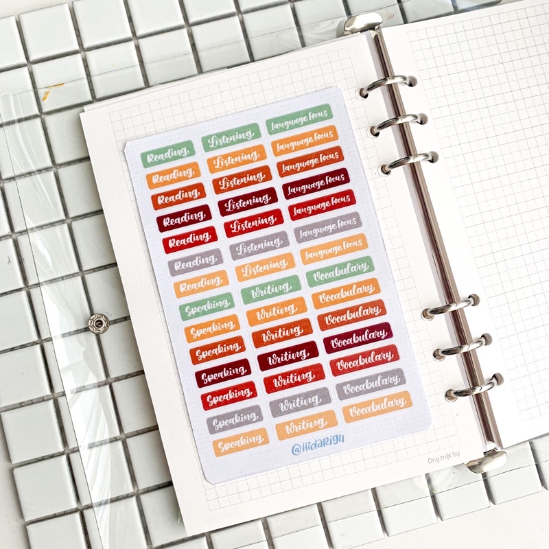 [Sticker Ham Học]  Sticker Đề Mục Anh Văn - Sticker Ham Học / Hidari