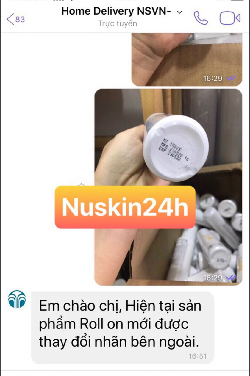 Lăn khử mùi Scion Nuskin ngăn mùi hôi nách không làm ố quần áo làm sáng vùng da dưới cánh tay khô thoáng tức thì hương thơm nhẹ dịu-75g