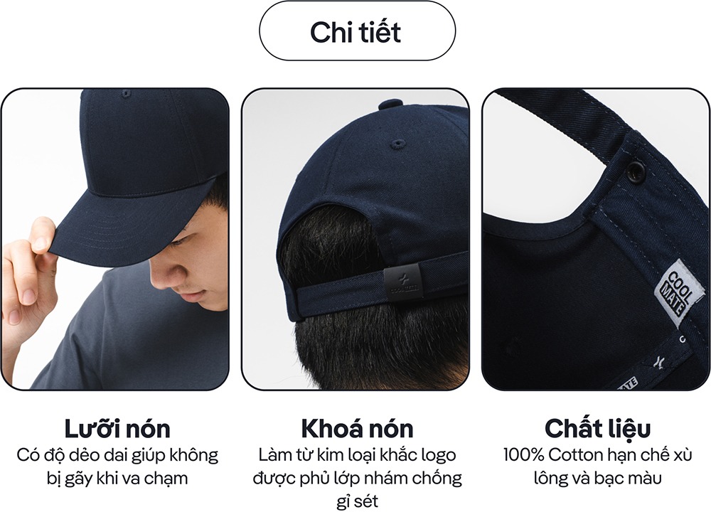 [GIÁ TỐT]Mũ Lưỡi Trai dáng thể thao - Coolmate