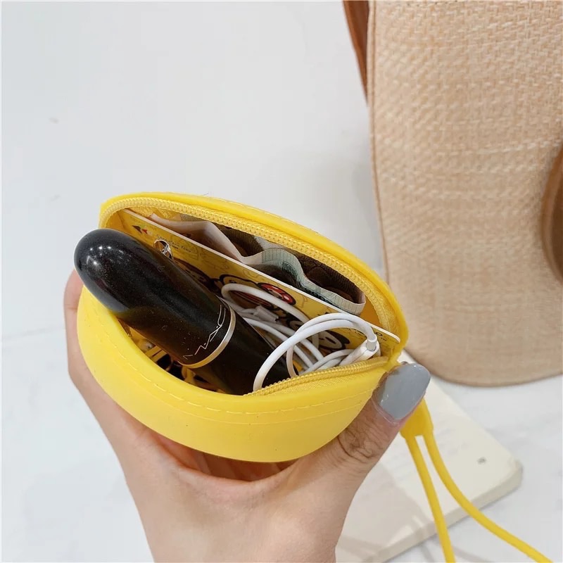 [HCM]Túi Ví Vịt Salle vàng line kèm dây