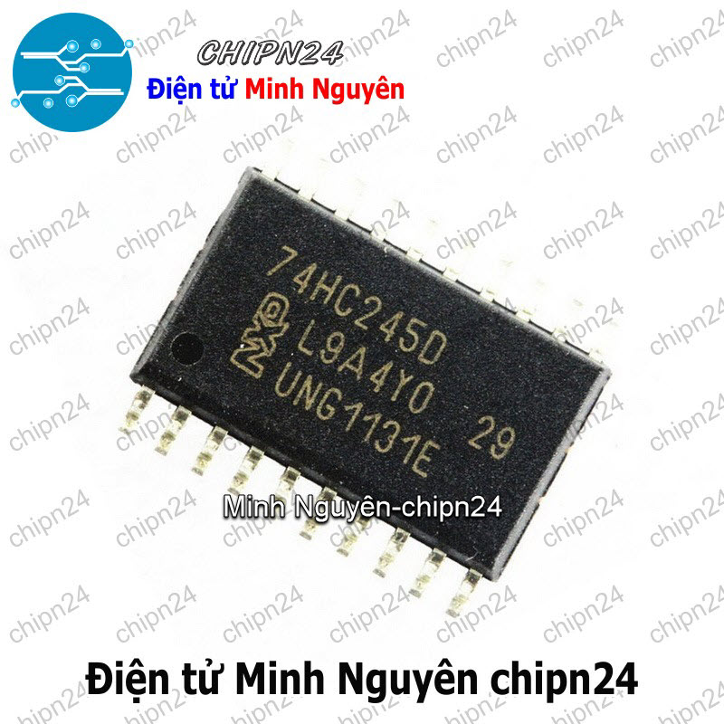 [2 con] (SOP) IC Dán 74HC245 SOP-20 (SMD) (74HC245D) (IC Bộ thu phát bus hai chiều 8 bit có 3 trạng thái ) - HH001678