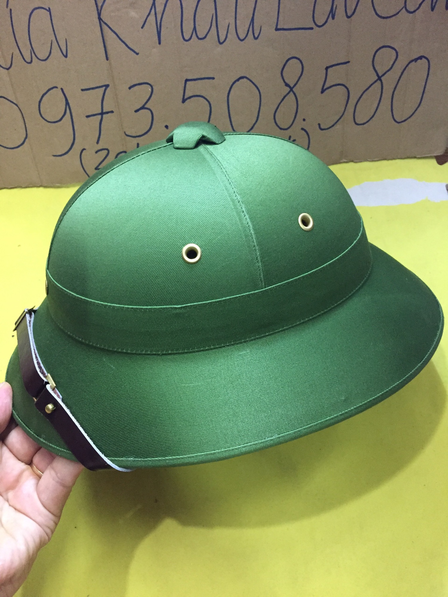 Nón cối tàu mũ cốt phíp rằn ri cao cấp