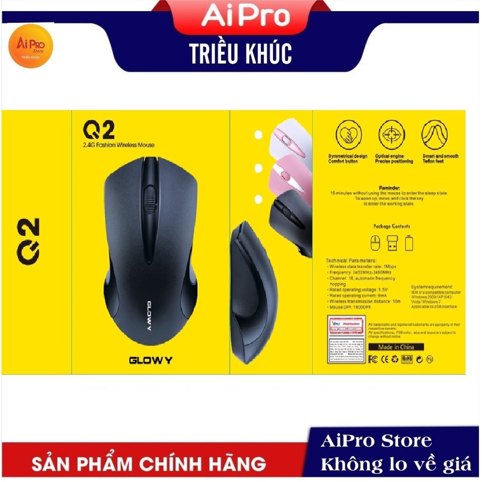 Chuột Gloway không dây Q2 - Bảo hành 12 tháng