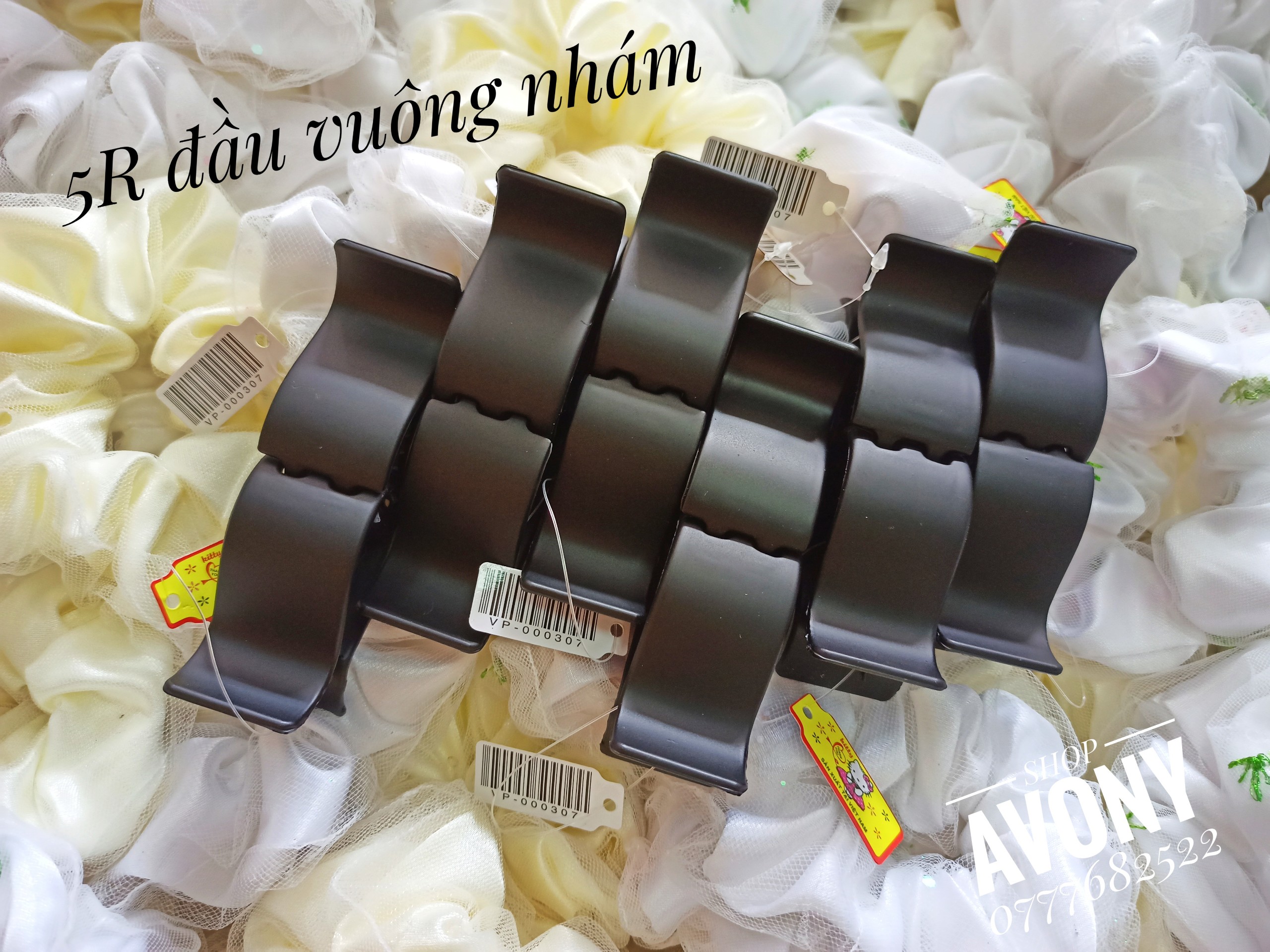 [HCM]set 12 kẹp tóc càng cua 5 răng màu đen