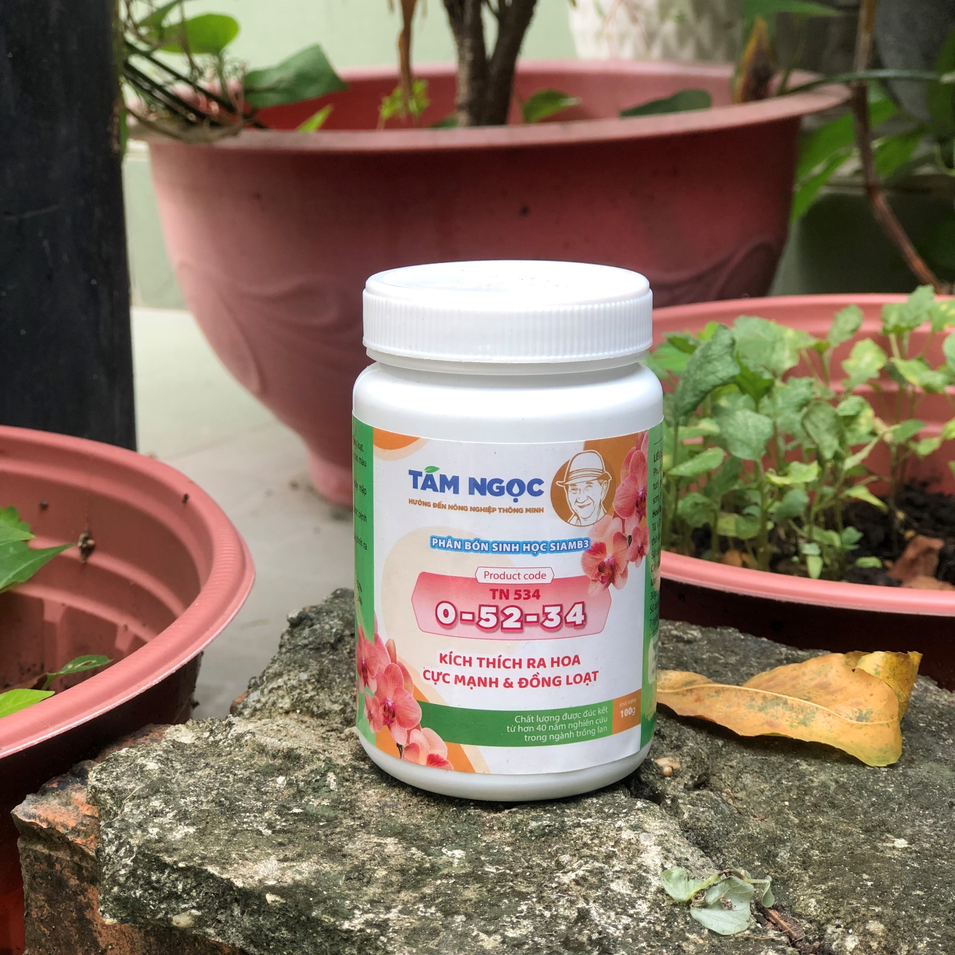 Phân bón lá npk 0-52-34 + te - tám ngọc - lọ 100g