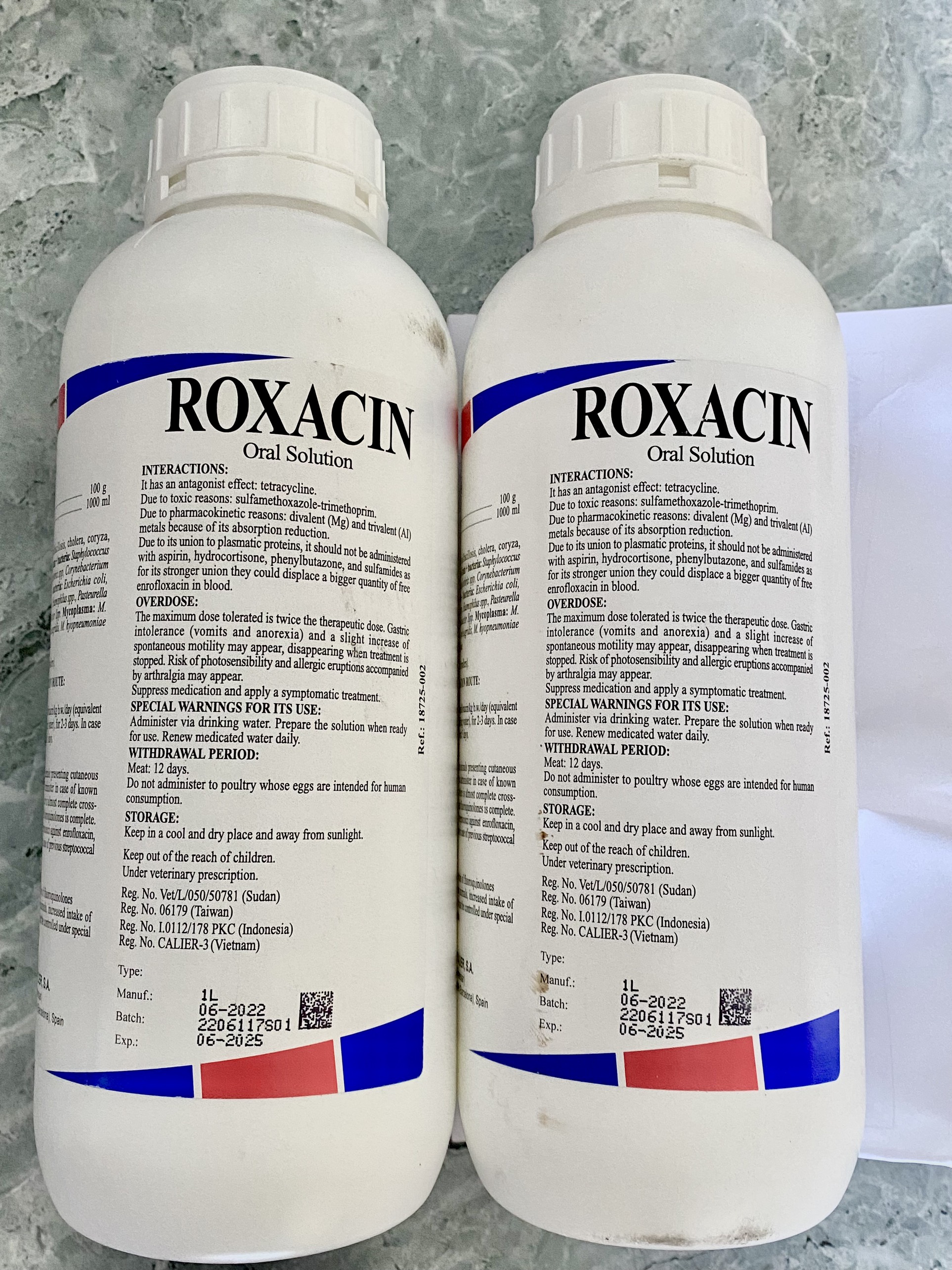 Roxacin Dung dịch dùng pha nước uống cho gia cầm