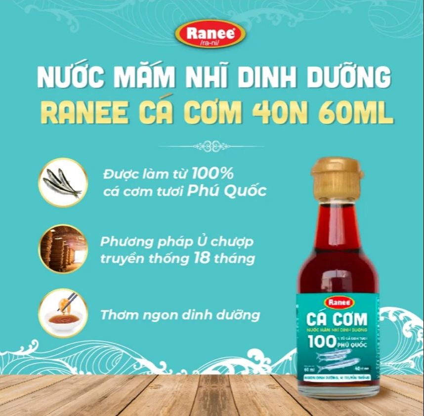 ( HCM ) Nước mắm nhĩ dinh dưỡng Ranee cá cơm 40N 60ml