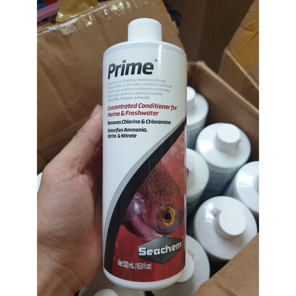 Seachem prime 500ml - dung dịch khử clo, nh3, no2, no3