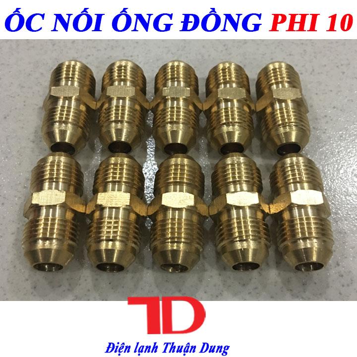 Combo 10 Ốc Nối Ống Đồng Phi 10 - Điện Lạnh Thuận Dung