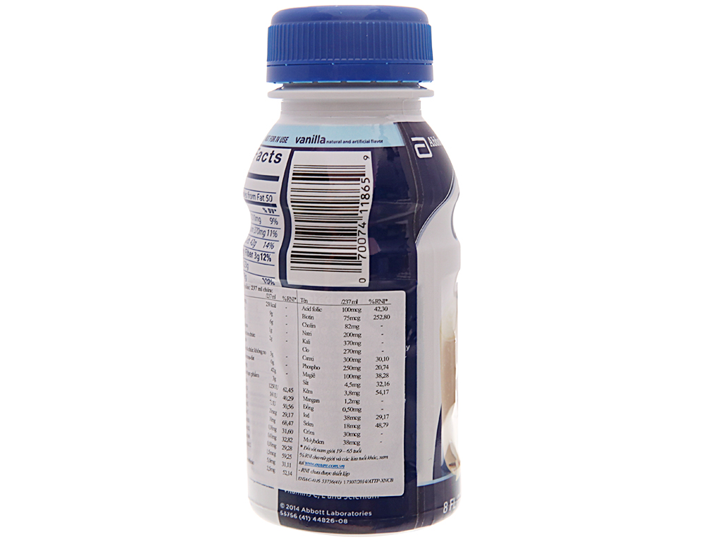 Sữa bột pha sẵn Ensure Original vani chai 237ml
