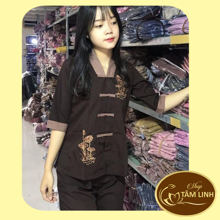 Đồ lam đi chùa _ mẫu la hán phối nữ