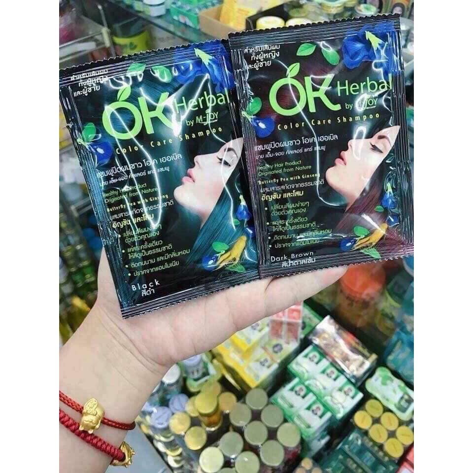 Gội nhuộm tóc Nhân sâm Ok Herbal - Thái lan
