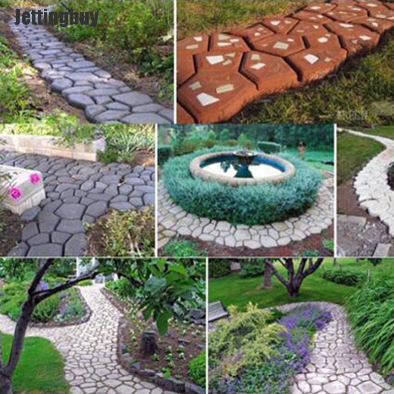Jettingbuy Path Maker Mold Reusable Concrete Cement Stone Design Paver Walk Mould Reusable