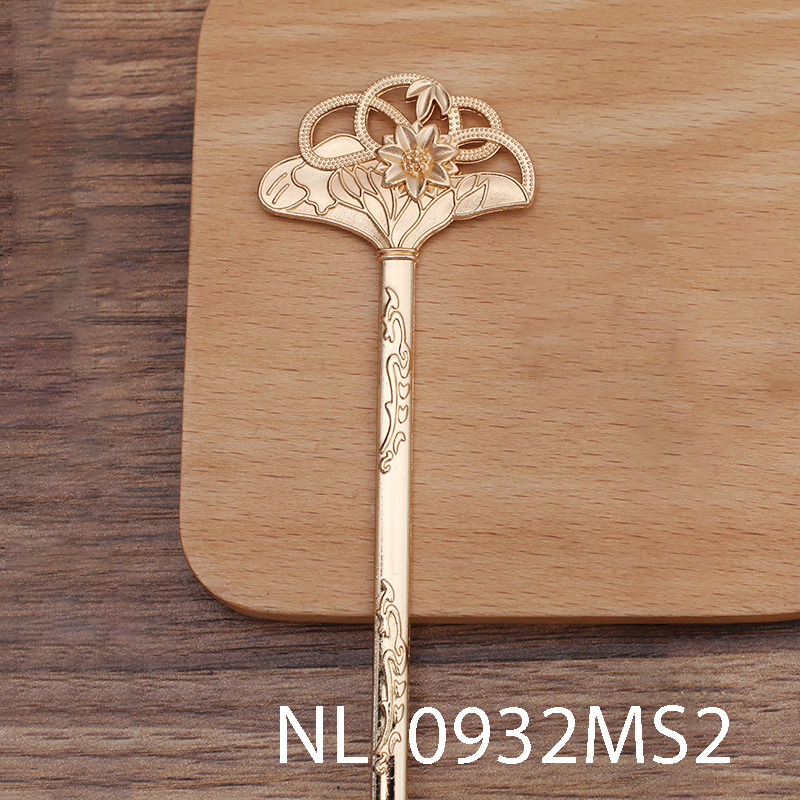 Trâm cài tóc họa tiết hoa lá sen, quạt nguyên liệu làm trâm làm trang sức cổ trang cosplay cổ phục việt phục