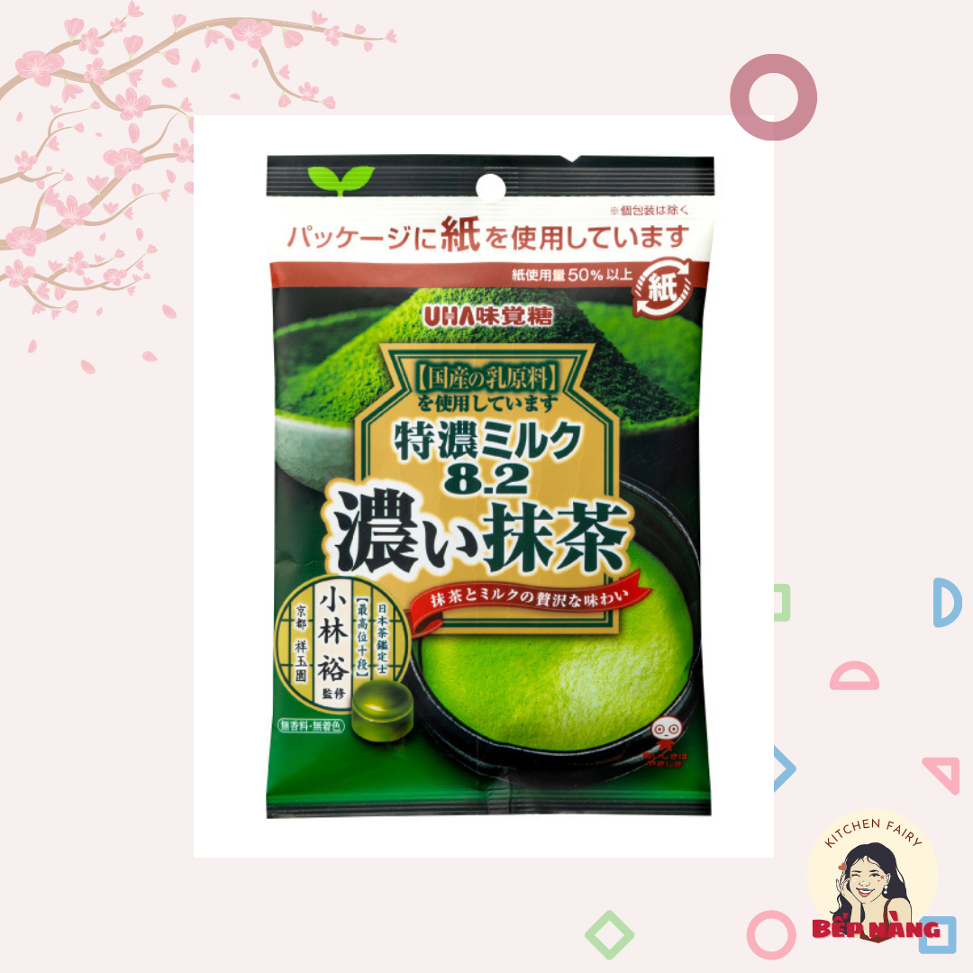 Kẹo Sữa Trà Xanh UHA Tokuno