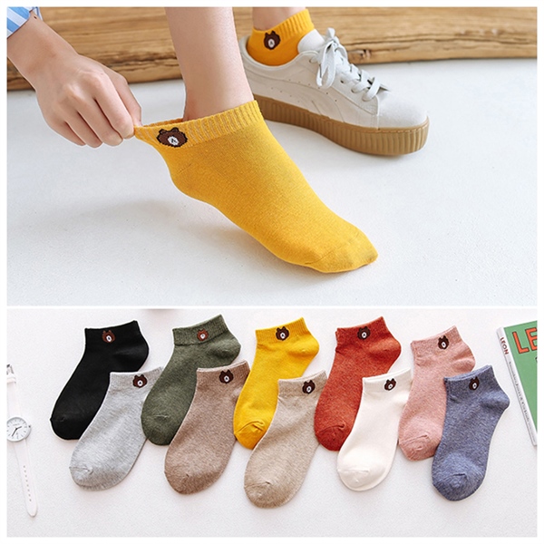 Set 10 đôi vớ gấu đủ màu, Vớ đủ màu 10 đôi vớ hè hinh gấu