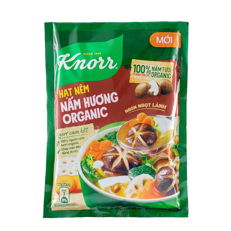 Hạt nêm chay nấm hương Knorr ORGANIC gói 380g