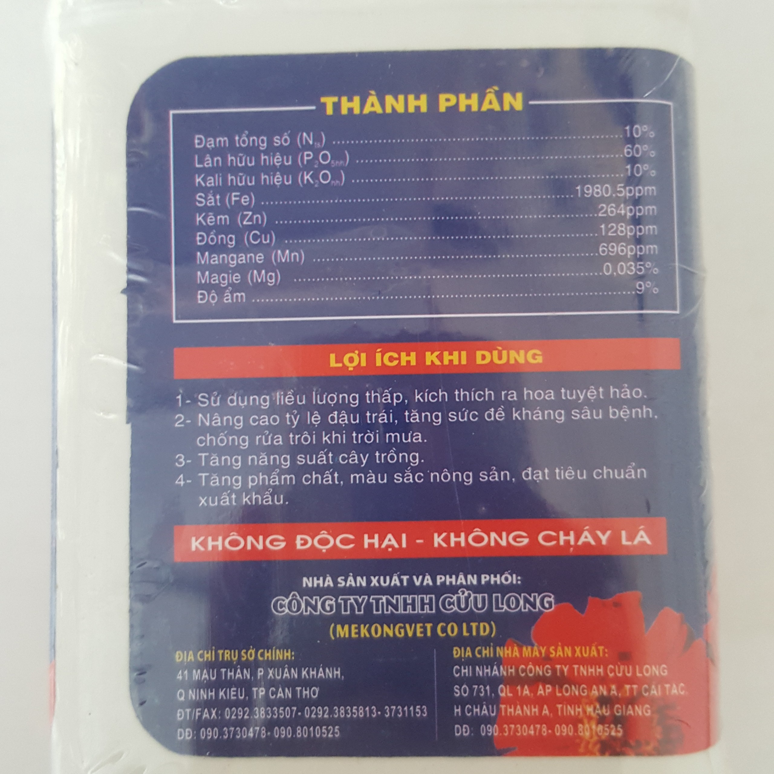 Phân bón lá 10-60-10+TE - Siêu ra hoa đậu trái