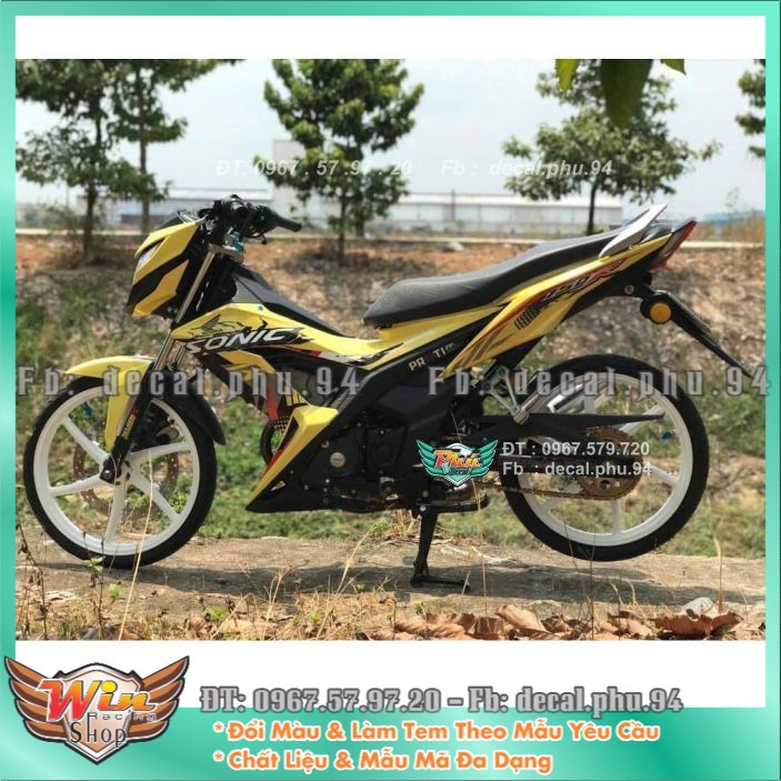 Tem rời Sonic vàng đen xám