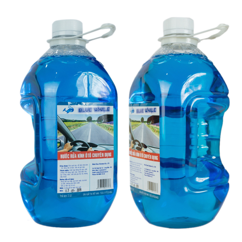 Combo 2 chai Nước Rửa kính ô tô Blue Whale 2 lít