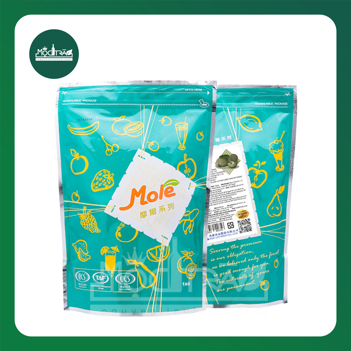 Bột Pudding Mole Đài Loan 1kg - Trứng/Dâu/Socola/Dưa lưới/Khoai Môn