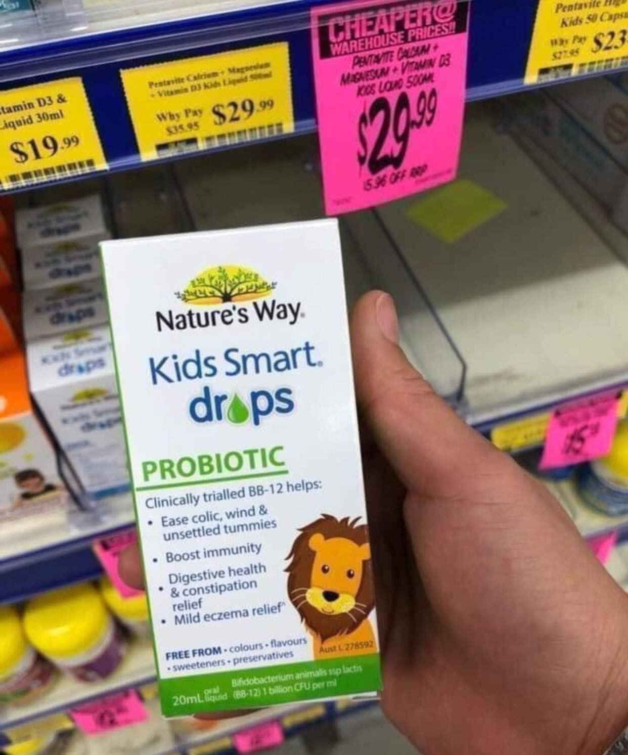Men vi sinh Nature's Way Kids Smart Drops Probiotic 20ml