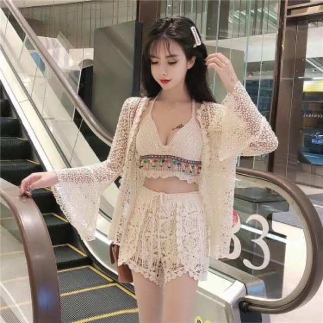 Set bikini len đính hạt đủ màu