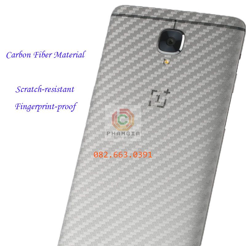 Miếng dán mặt lưng skin carbon Oneplus 3T