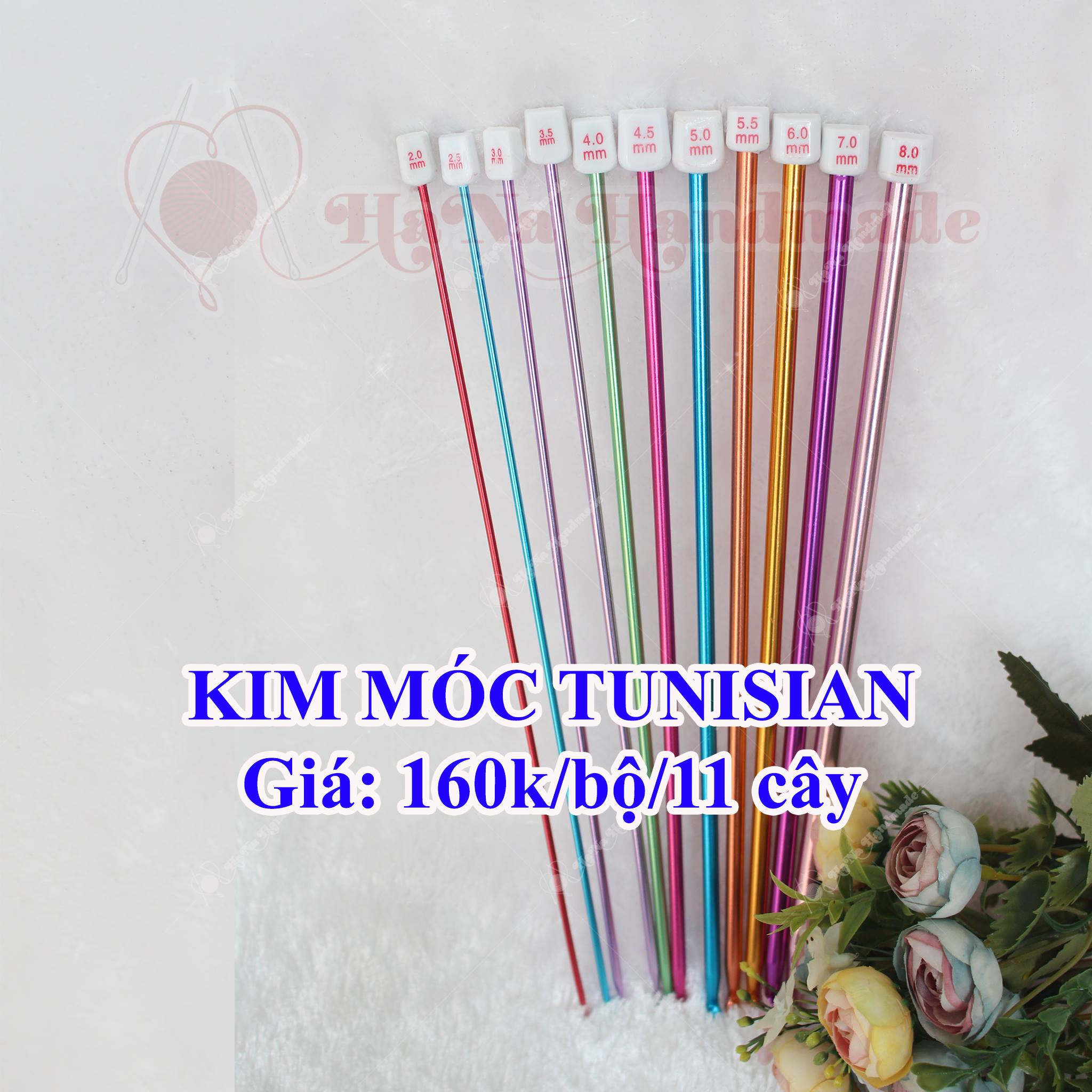 Bộ kim móc tunisian 160k/bộ