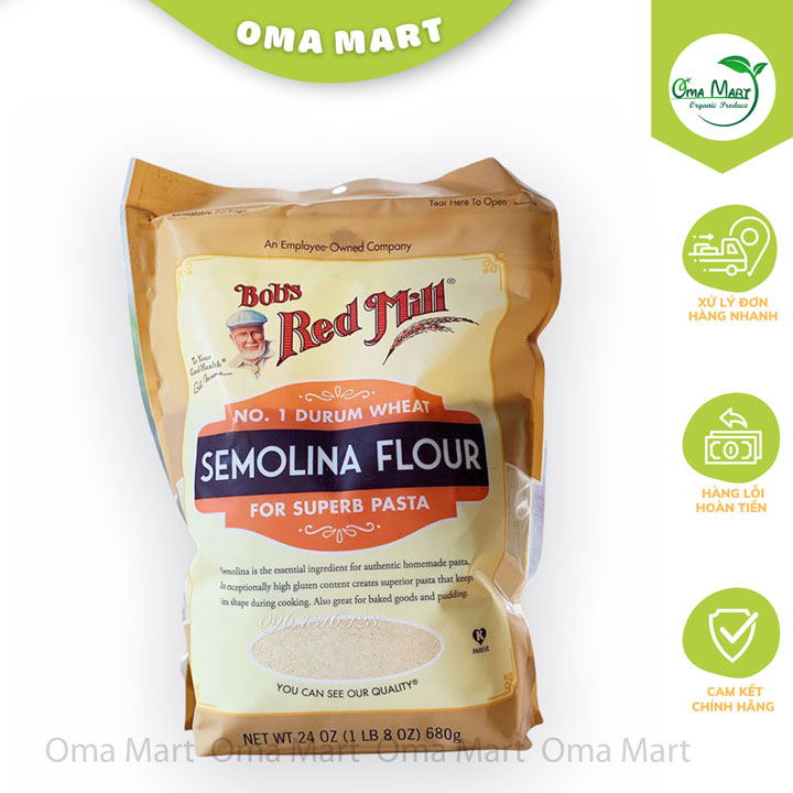 Bột mì Semolina (non-GMO) Bob's Red Mill 680g