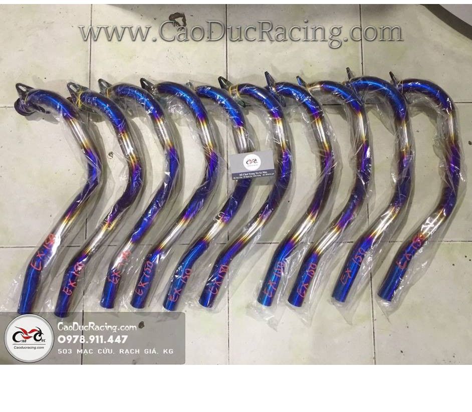 Cổ pô titan xi khúc EX150 32mm - gắn cho pô - Gía sỉ sập sàn