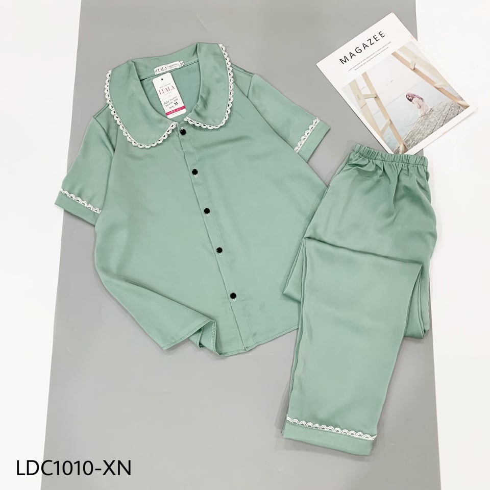 ĐỒ BỘ Pijama LỤA SATIN VIỀN REN CAO CẤP NỮ