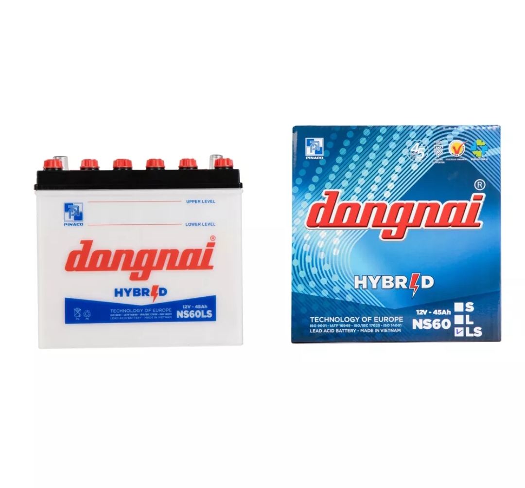 ẮC QUY ĐỒNG NAI NS60LS 12V-45AH ( tặng kèm acid )