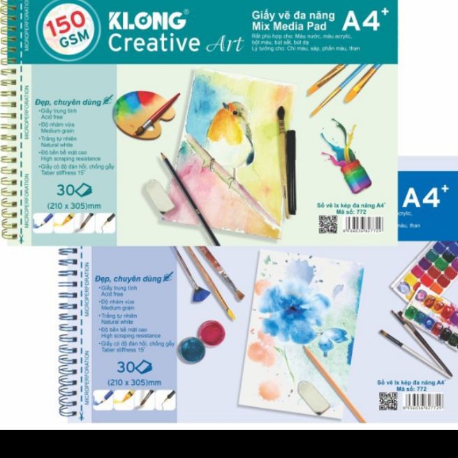 Vở vẽ màu nước Klong 772